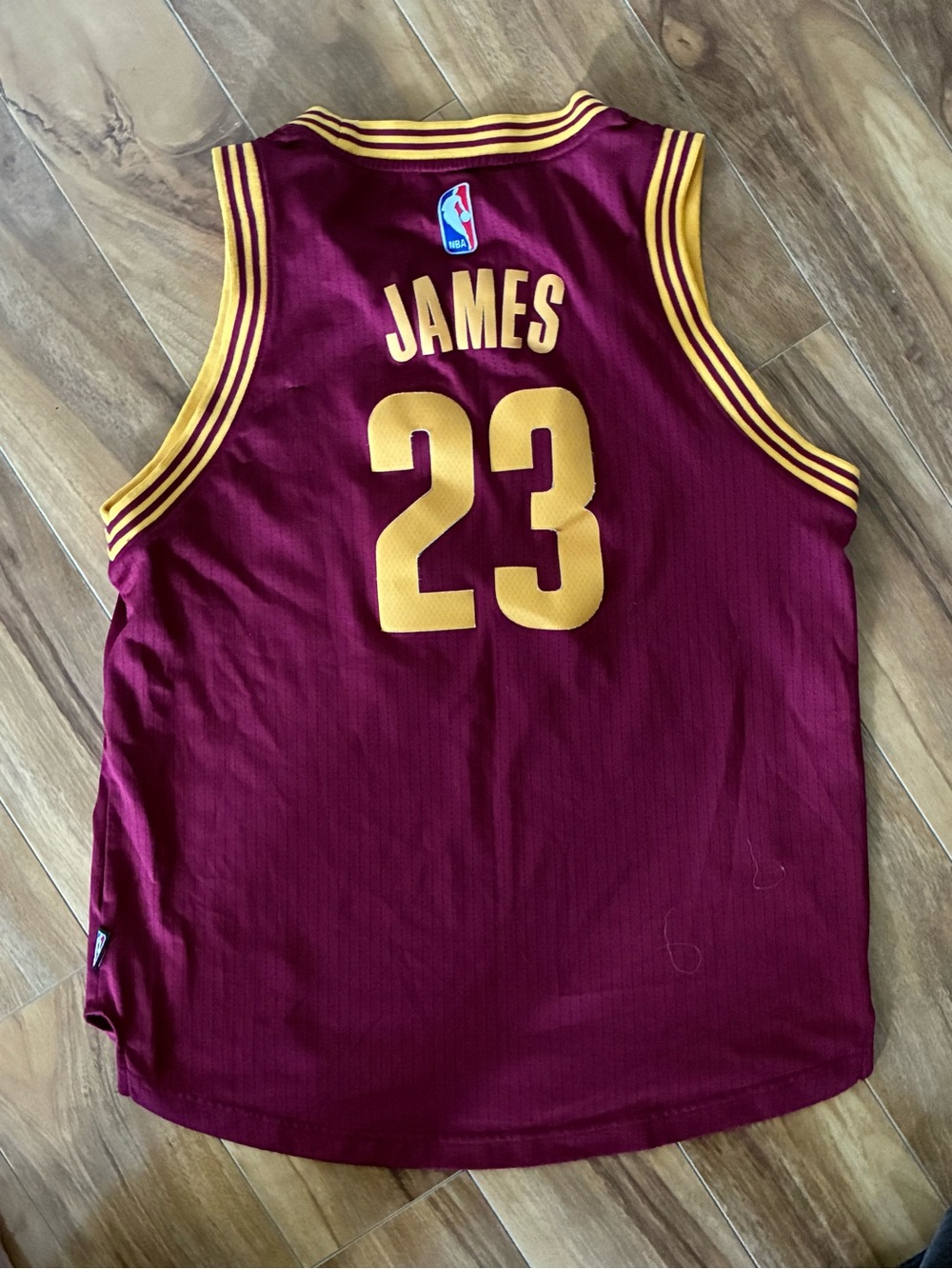 adidas Maroon and Gold LeBron James #23 Youth/Kids Basketball Jersey